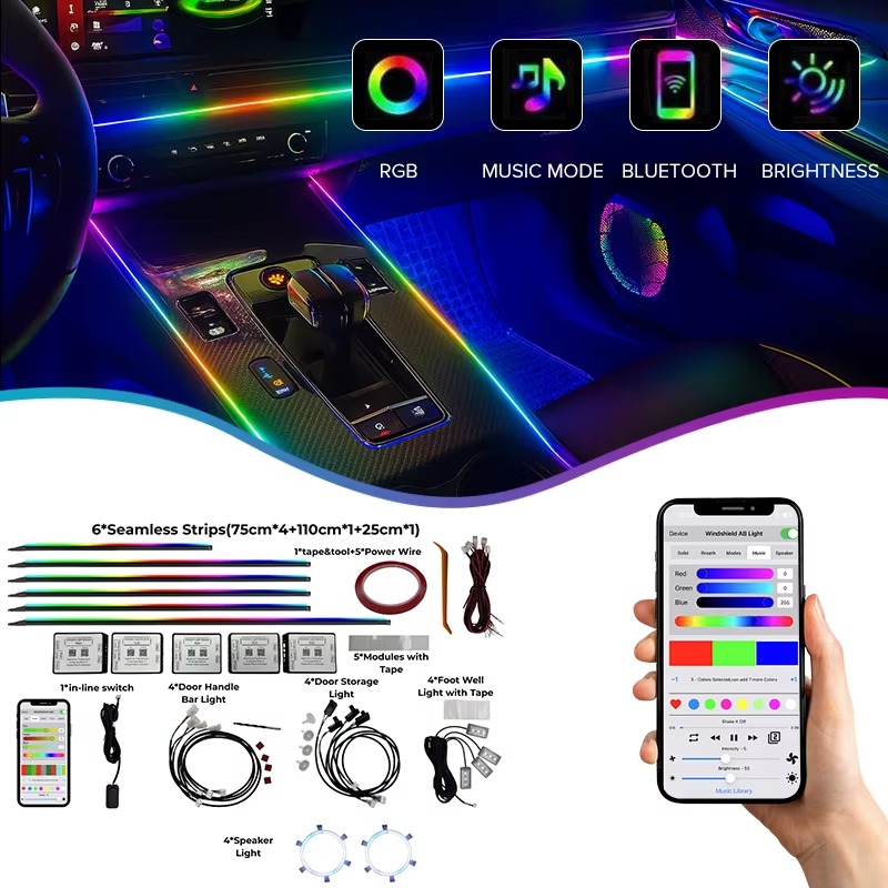 Led Interior Ambient Light - Kit de Luz Ambiente para Carro