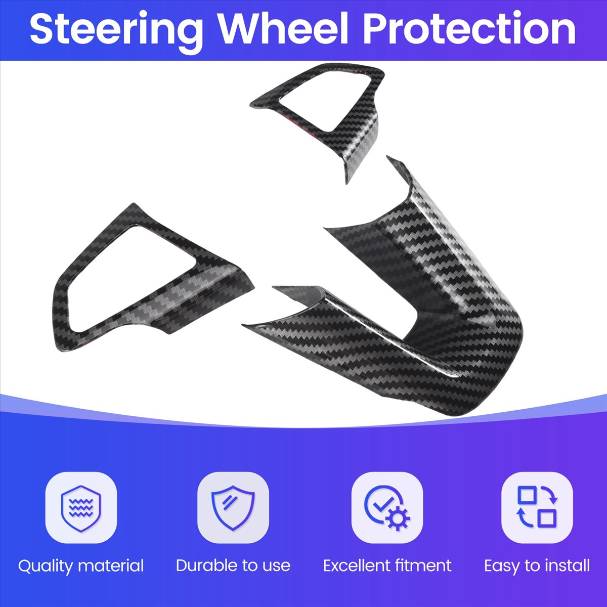 Car Accessories For Steering Wheel - Super Promoção: Kit de 3 Peças