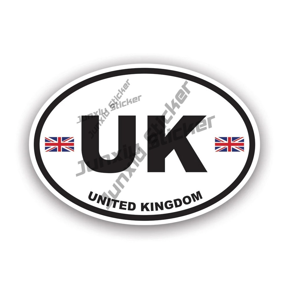 Car Accessories Uk - Adesivo Oval do Reino Unido, Decalque