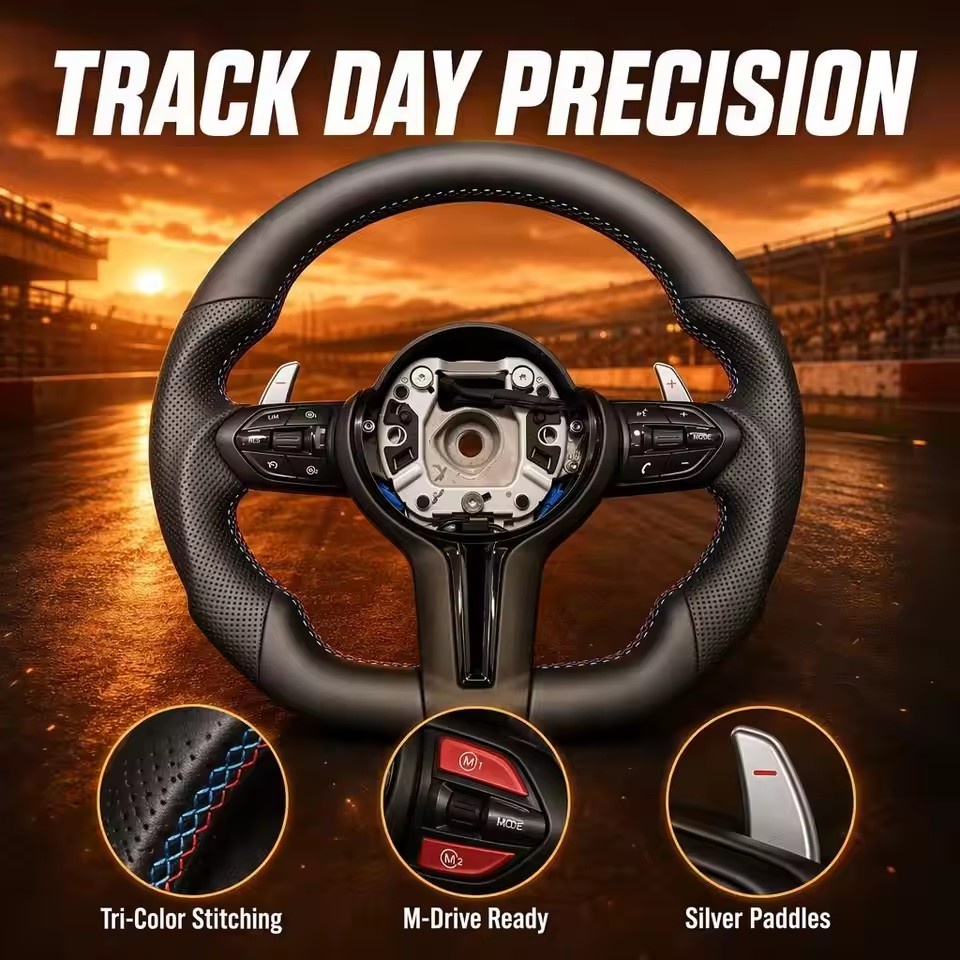 Car Accessories For Steering Wheel - Volante de carro em couro para