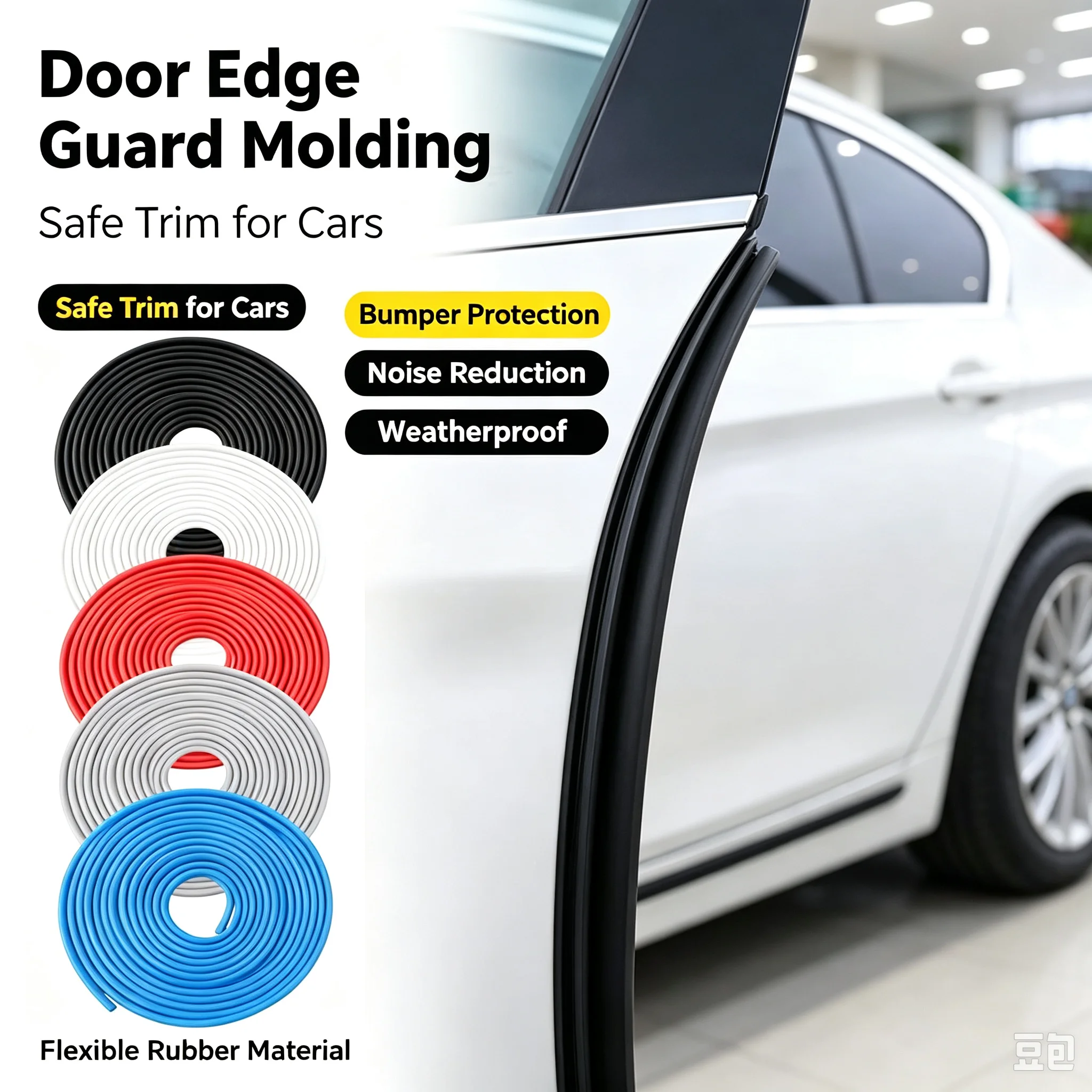 Car Door Edge Guard - Protetor de Arranhões para Porta de