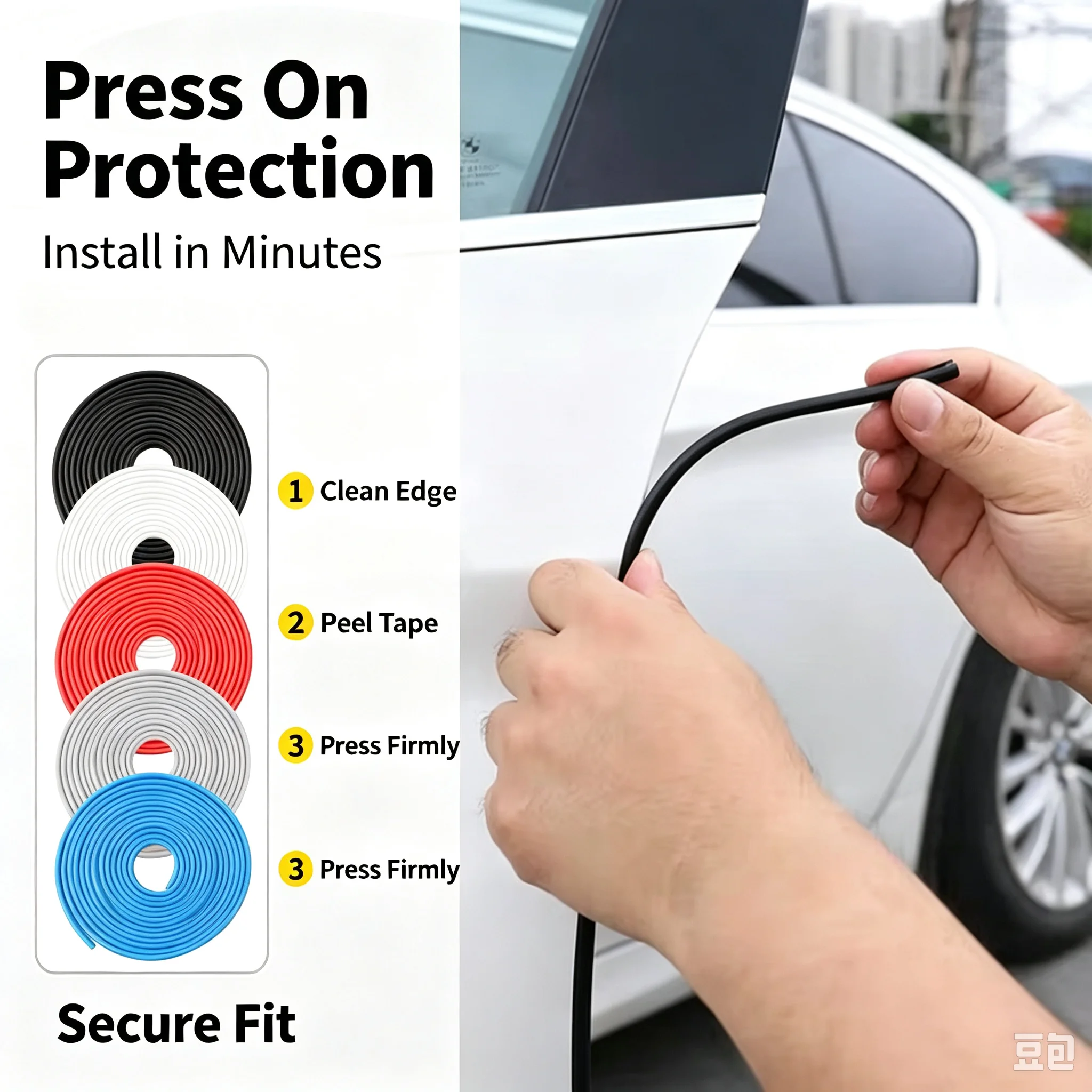 Car Door Edge Guard - Protetores de Borda de Porta de