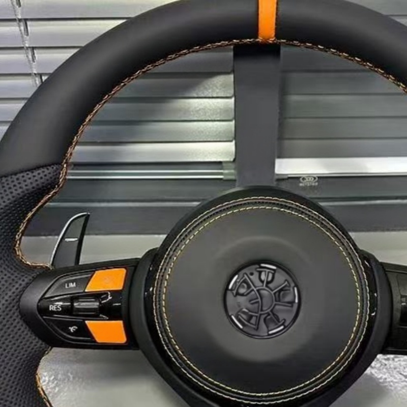 Volante de carro em couro para - Car Accessories For Steering Wheel avaliação e preço